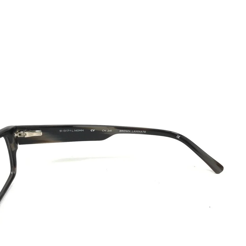 Cole Haan Eyeglasses Frames CH 241 BROWN LAMINATE Rectangular Full Rim 51-17-140